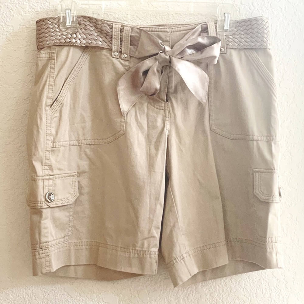 White House Black Market Tan Safari Bermuda Shorts
